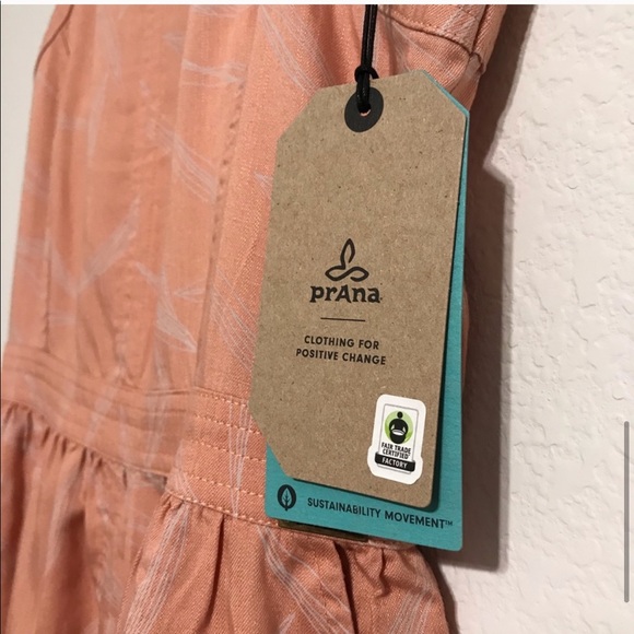 NWT Prana Sun Drifter Midi Peach Sundress - Picture 7 of 10